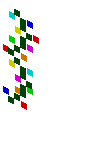 Mini Multicolored Lights (Vertical Left)