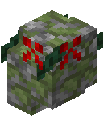 Mossy Cobblestone Wall with Lit Garland (White Lights)