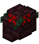 Nether Brick Wall with Lit Garland (White Lights)