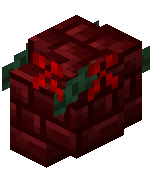 Red Nether Brick Wall with Lit Garland (White Lights)