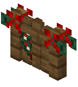 Spruce Fence Gate with Lit Wreath