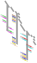 Twinkling MulticoloredIcicle Lights (Diagonal Left)