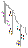 Twinkling MulticoloredIcicle Lights (Diagonal Right)