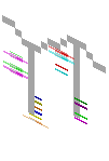 Twinkling Multicolored Icicle Lights (Horizontal)