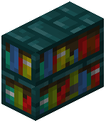 Building/Slabs/Bookshelves/Vertical/Warped Nether Brick