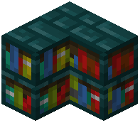 Building/Stairs/Bookshelves/Vertical/Warped Nether Brick