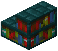 Building/Stairs/Bookshelves/Warped Nether Brick