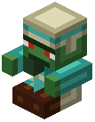 Snowy Zombie Villager Trophy