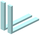 Cyan Double Strip Corner Light Tube
