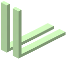Green Double Strip Corner Light Tube