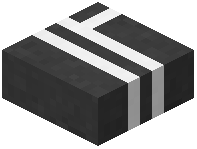 Road Slab with White Double T-shaped Offset Line