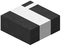 Road Slab with White Thick T-shaped Offset Line