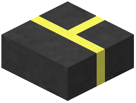 Road Slab with Yellow T-shaped Line