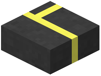 Road Slab with Yellow T-shaped Offset Line