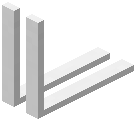 White Double Strip Corner Light Tube