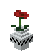 White clay vase with poppy