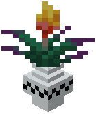 White clay vase with torchflower