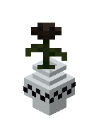 White clay vase with wither rose