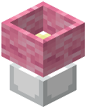 White table lamp with pink shade