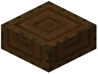 Top Dark Oak Log Slab