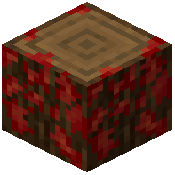 Crimson-Mossy Spruce Log