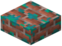 Warped-Mossy Brick Slab
