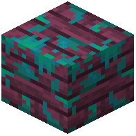 Warped-Mossy Crimson Planks