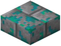 Warped-Mossy Stone Brick Slab