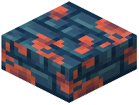 Mossy Blue Nether Brick Slab