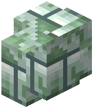 Mossy Cyan Stone Brick Wall