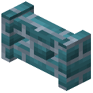 Cyan Brick Wall Gate