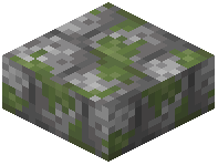Mossy Cobblestone Brick Slab