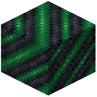 Green on Black Hazard Stripes