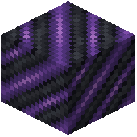 Purple on Black Hazard Stripes