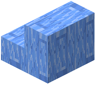 Patterned Blue Ice Stairs