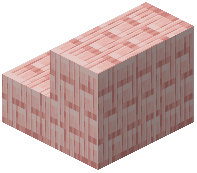 Rotated Cherry Plank Bricks Stairs