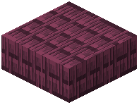 Rotated Crimson Plank Bricks Slab
