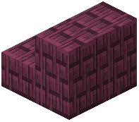 Rotated Crimson Plank Bricks Stairs