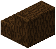 Diagonal Dark Oak Plank Tiles Stairs