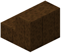 Large Dark Oak Plank Tiles Stairs