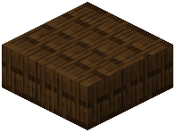 Rotated Dark Oak Plank Bricks Slab