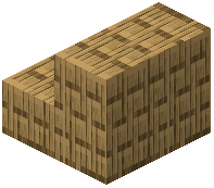 Rotated Oak Plank Bricks Stairs