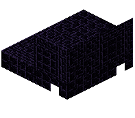 Obsidian Brick Pattern Stairs