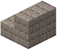 Rotated Poplar Plank Bricks Stairs
