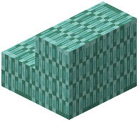 Prismarine Brick Squares Stairs