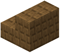 Rotated Spruce Plank Bricks Stairs