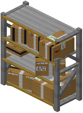 Filled Metal Shelf B