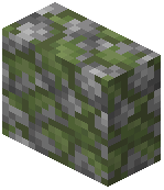 Vertical Mossy Cobblestone Slab