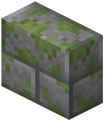 Vertical Mossy Stone Brick Slab