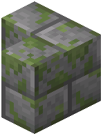 Sideways Mossy Stone Brick Stairs